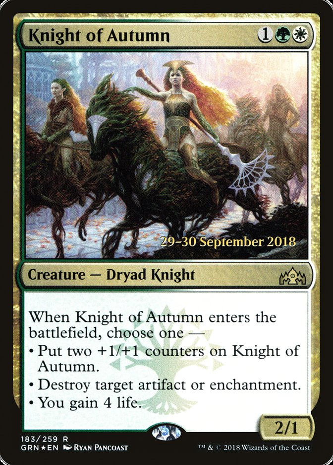 Knight of Autumn  [Guilds of Ravnica Prerelease Promos] | Rock City Comics