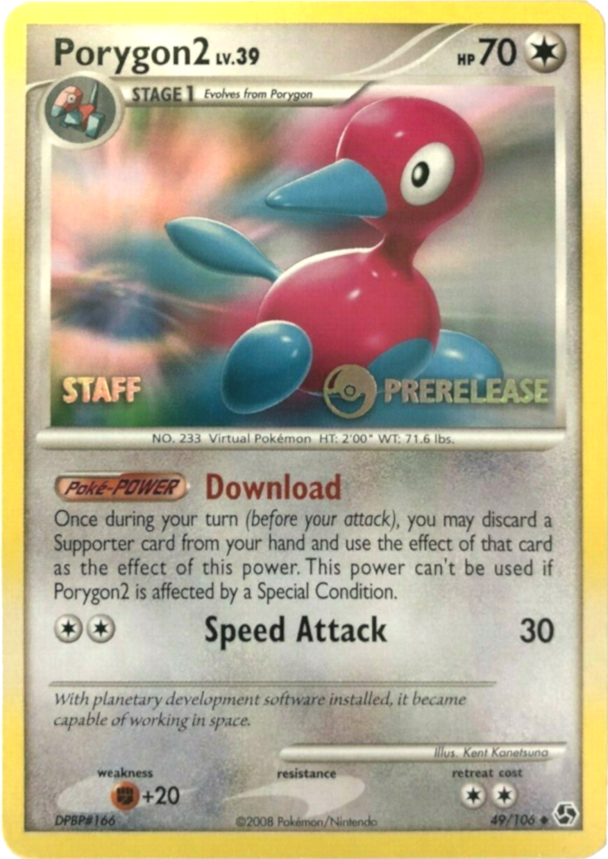 Porygon2 (49/106) (Staff Prerelease Promo) [Diamond & Pearl: Black Star Promos] | Rock City Comics