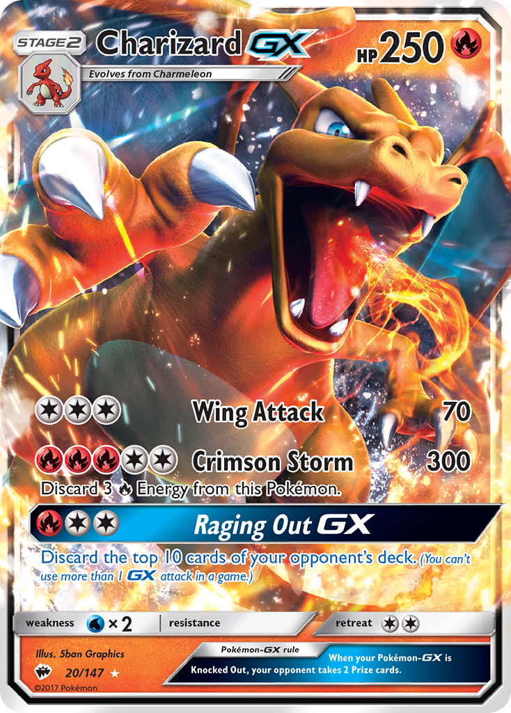 Charizard GX (20/147) [Sun & Moon: Burning Shadows] | Rock City Comics