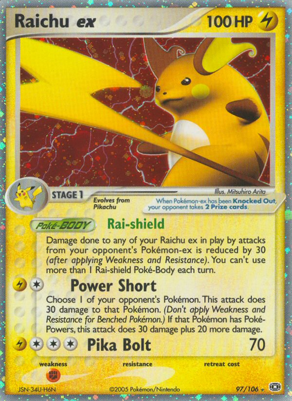 Raichu ex (97/106) [EX: Emerald] | Rock City Comics