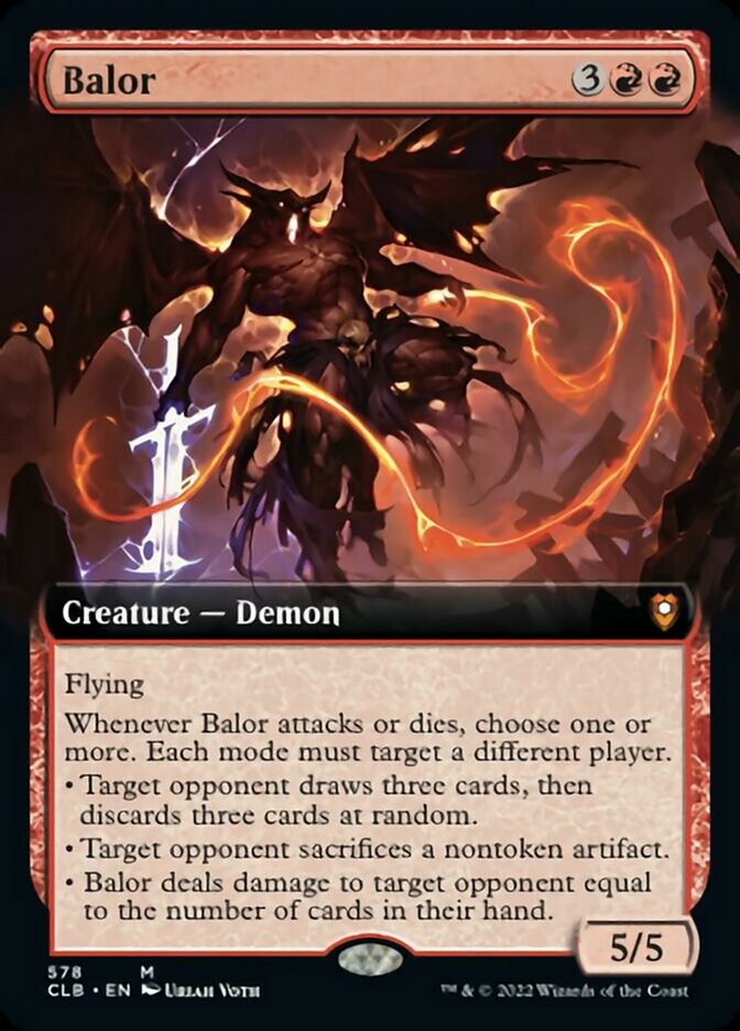 Balor (Extended Art) [Commander Legends: Battle for Baldur's Gate] | Rock City Comics