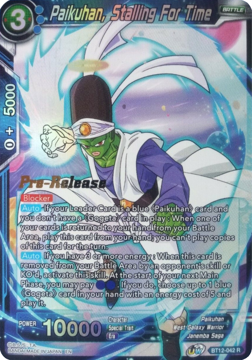 Paikuhan, Stalling for Time (BT12-042) [Vicious Rejuvenation Prerelease Promos] | Rock City Comics