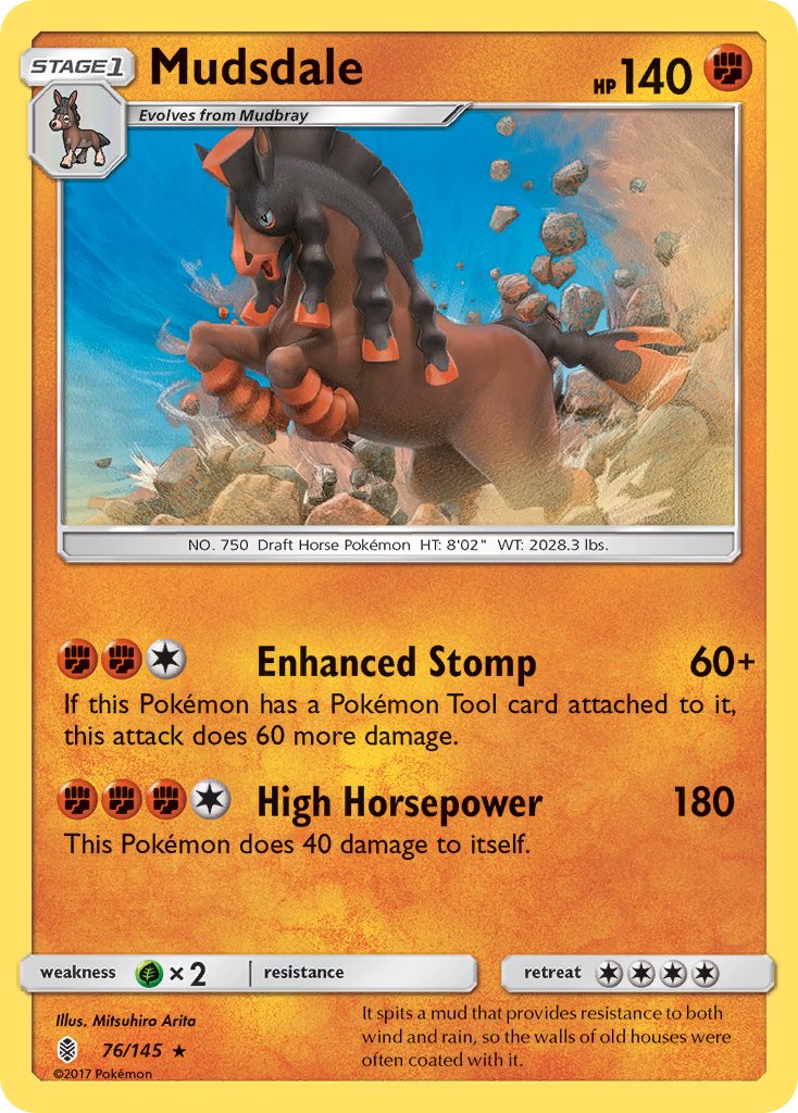 Mudsdale (76/145) (Prerelease Kit Exclusive) (Theme Deck Exclusive) [Sun & Moon: Guardians Rising] | Rock City Comics