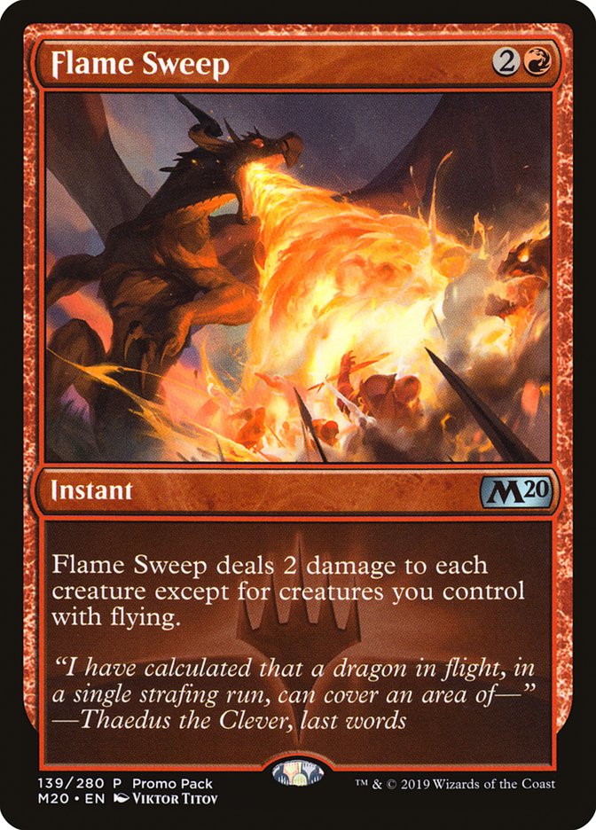 Flame Sweep (Promo Pack) [Core Set 2020 Promos] | Rock City Comics