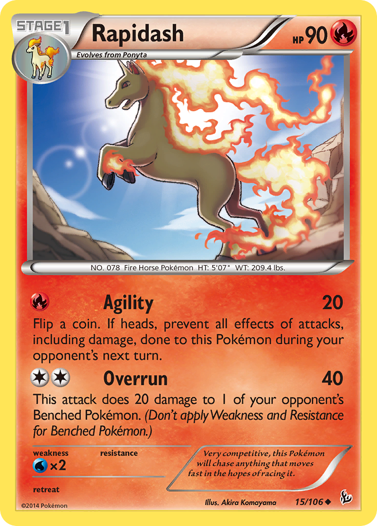 Rapidash (15/106) [XY: Flashfire] | Rock City Comics