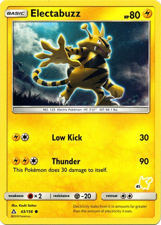 Electabuzz (43/156) (Pikachu Stamp #41) [Battle Academy 2020] | Rock City Comics