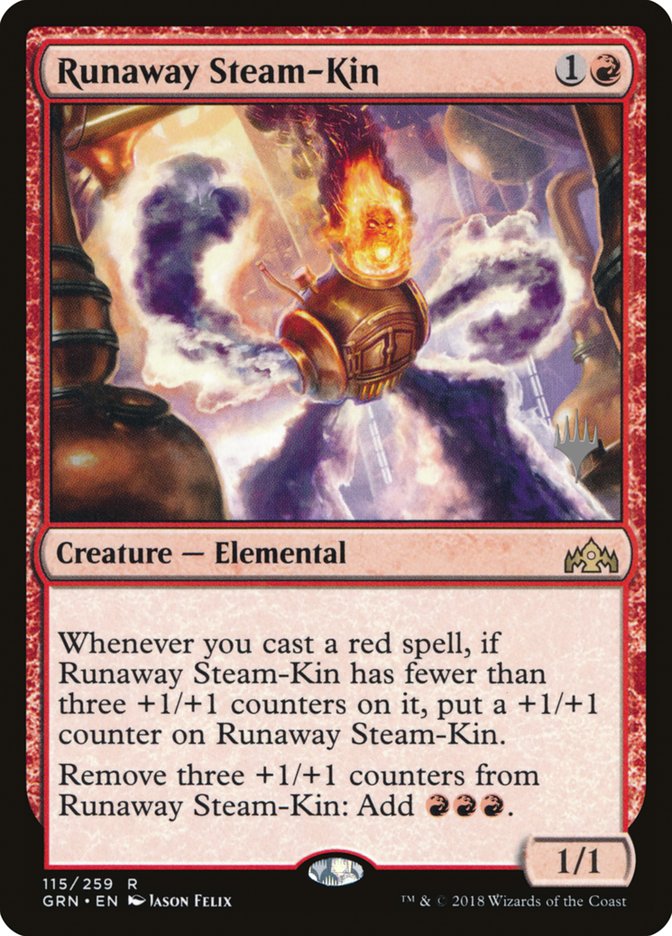 Runaway Steam-Kin (Promo Pack) [Guilds of Ravnica Promos] | Rock City Comics