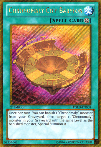 Chronomaly City Babylon [PGLD-EN008] Gold Secret Rare | Rock City Comics