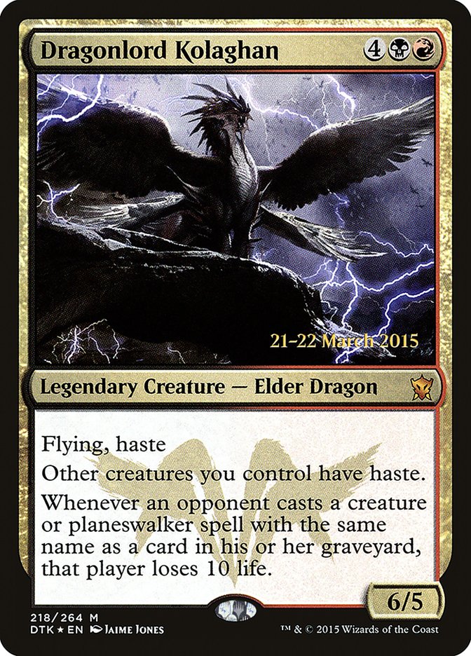 Dragonlord Kolaghan  [Dragons of Tarkir Prerelease Promos] | Rock City Comics