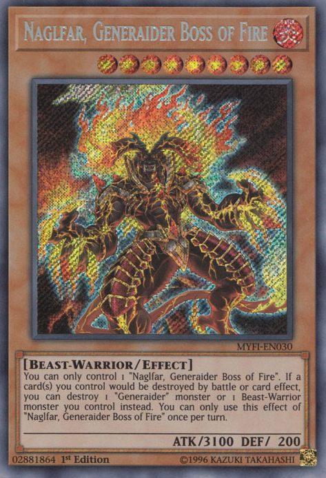 Naglfar, Generaider Boss of Fire [MYFI-EN030] Secret Rare | Rock City Comics