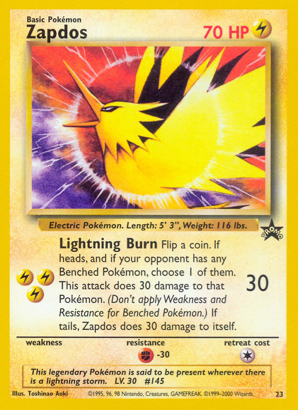 Zapdos (23) [Wizards of the Coast: Black Star Promos] | Rock City Comics