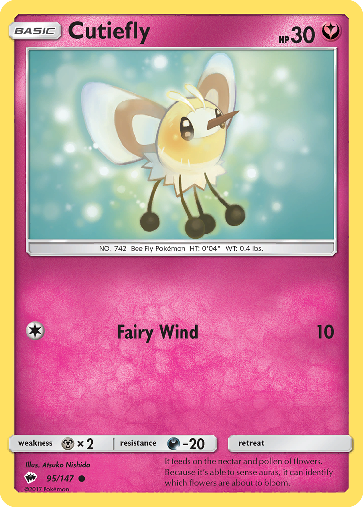 Cutiefly (95/147) [Sun & Moon: Burning Shadows] | Rock City Comics