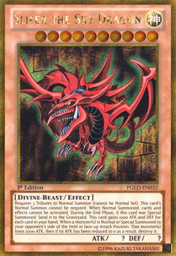 Slifer the Sky Dragon [PGLD-EN032] Gold Secret Rare | Rock City Comics