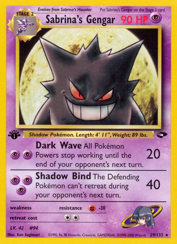 Sabrina's Gengar (29/132) [Gym Challenge 1st Edition] | Rock City Comics