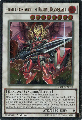 Ignister Prominence, the Blasting Dracoslayer [CORE-EN050] Ultimate Rare | Rock City Comics