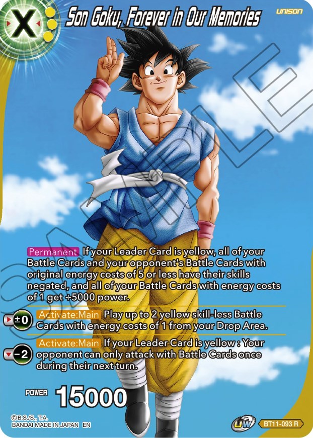 Son Goku, Forever in Our Memories (BT11-093) [Theme Selection: History of Son Goku] | Rock City Comics