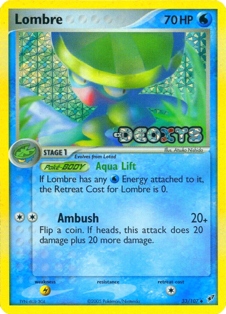 Lombre (33/107) (Stamped) [EX: Deoxys] | Rock City Comics