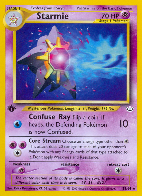 Starmie (25/64) [Neo Revelation 1st Edition] | Rock City Comics