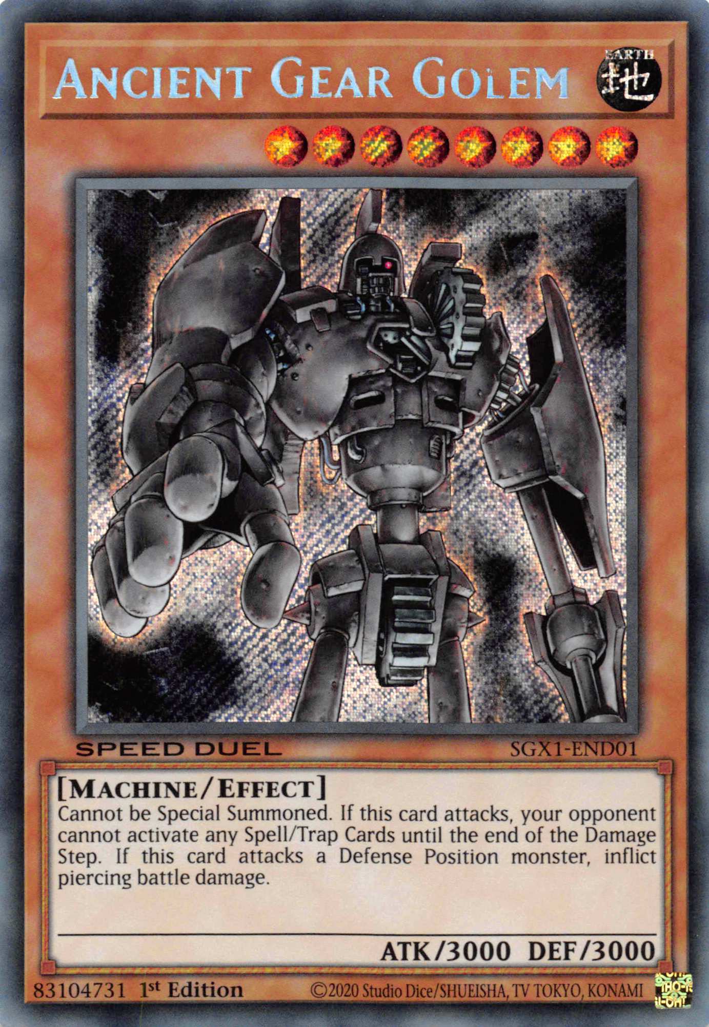 Ancient Gear Golem [SGX1-END01] Secret Rare | Rock City Comics