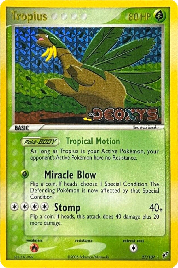 Tropius (27/107) (Stamped) [EX: Deoxys] | Rock City Comics