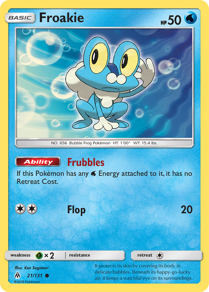 Froakie (21/131) [Sun & Moon: Forbidden Light] | Rock City Comics