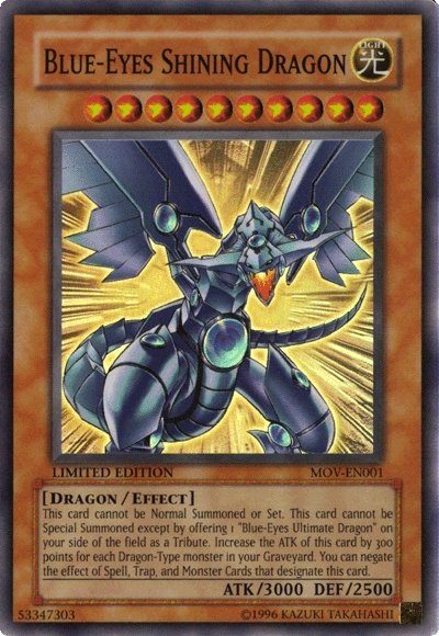 Blue-Eyes Shining Dragon [MOV-EN001] Super Rare | Rock City Comics