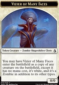 Vizier of Many Faces // Zombie Token [Amonkhet Tokens] | Rock City Comics