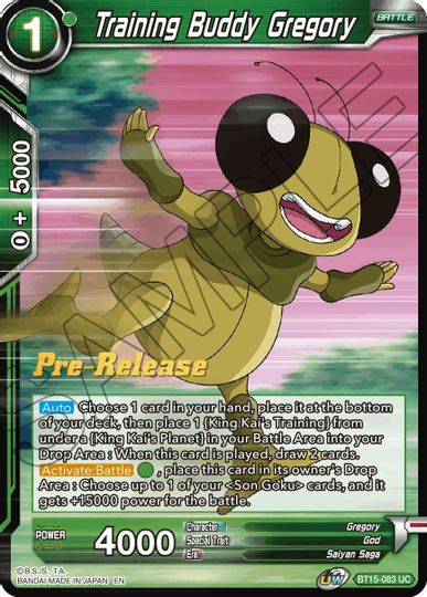 Training Buddy Gregory (BT15-083) [Saiyan Showdown Prerelease Promos] | Rock City Comics