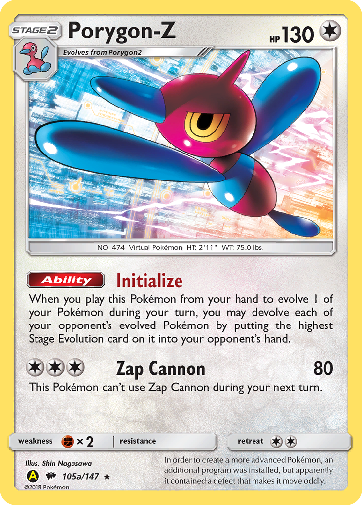 Porygon-Z (105a/147) (Alternate Art Promo) [Sun & Moon: Burning Shadows] | Rock City Comics