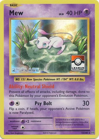 Mew (53/108) (League Promo 2nd Place) [XY: Evolutions] | Rock City Comics