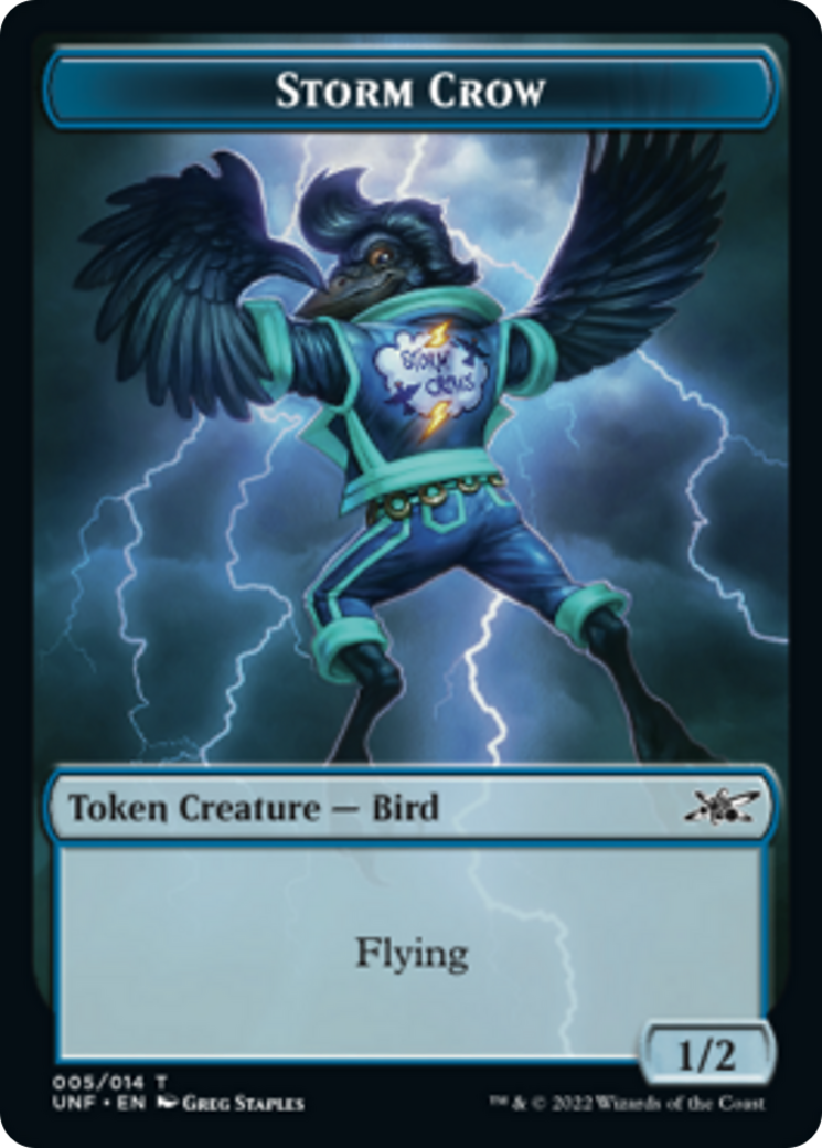 Teddy Bear // Storm Crow Double-sided Token [Unfinity Tokens] | Rock City Comics