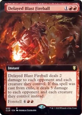 Delayed Blast Fireball (Extended Art) [Commander Legends: Battle for Baldur's Gate] | Rock City Comics