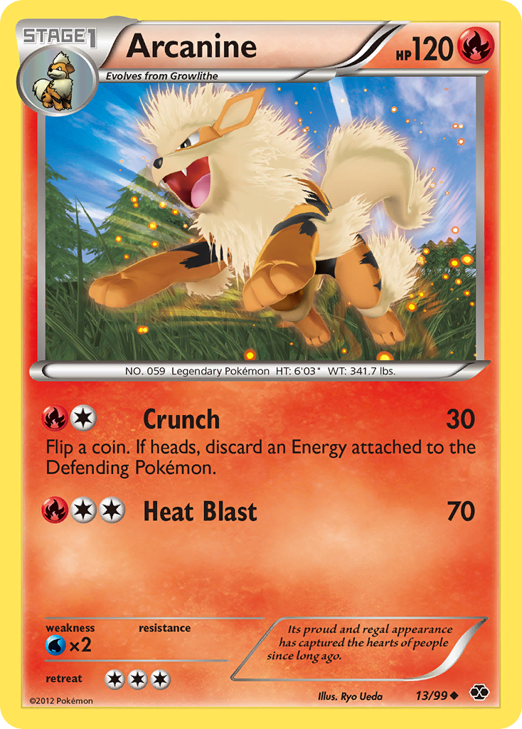 Arcanine (13/99) [Black & White: Next Destinies] | Rock City Comics