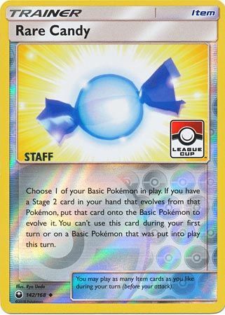 Rare Candy (142/168) (League Promo Staff) [Sun & Moon: Celestial Storm] | Rock City Comics