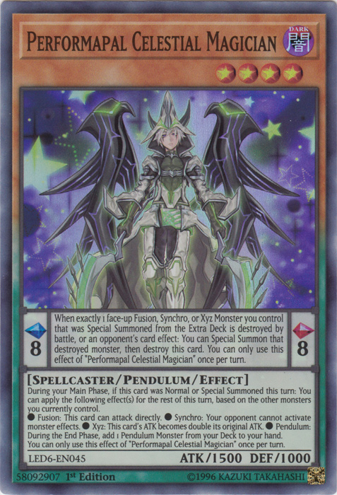 Performapal Celestial Magician [LED6-EN045] Super Rare | Rock City Comics