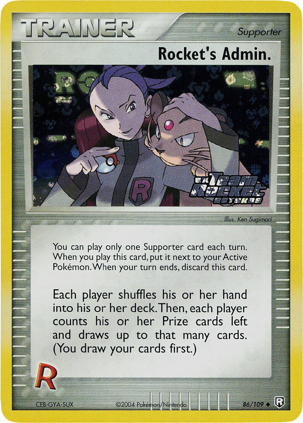 Rocket's Admin. (86/109) (Stamped) [EX: Team Rocket Returns] | Rock City Comics