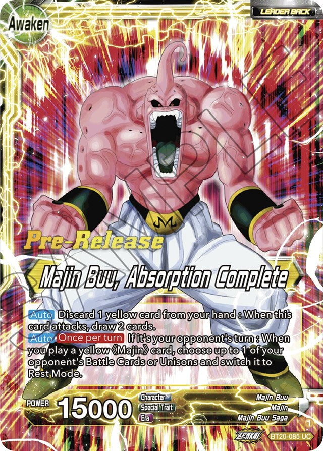 Majin Buu // Majin Buu, Absorption Complete (BT20-085) [Power Absorbed Prerelease Promos] | Rock City Comics