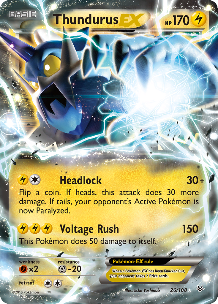 Thundurus EX (26/108) [XY: Roaring Skies] | Rock City Comics