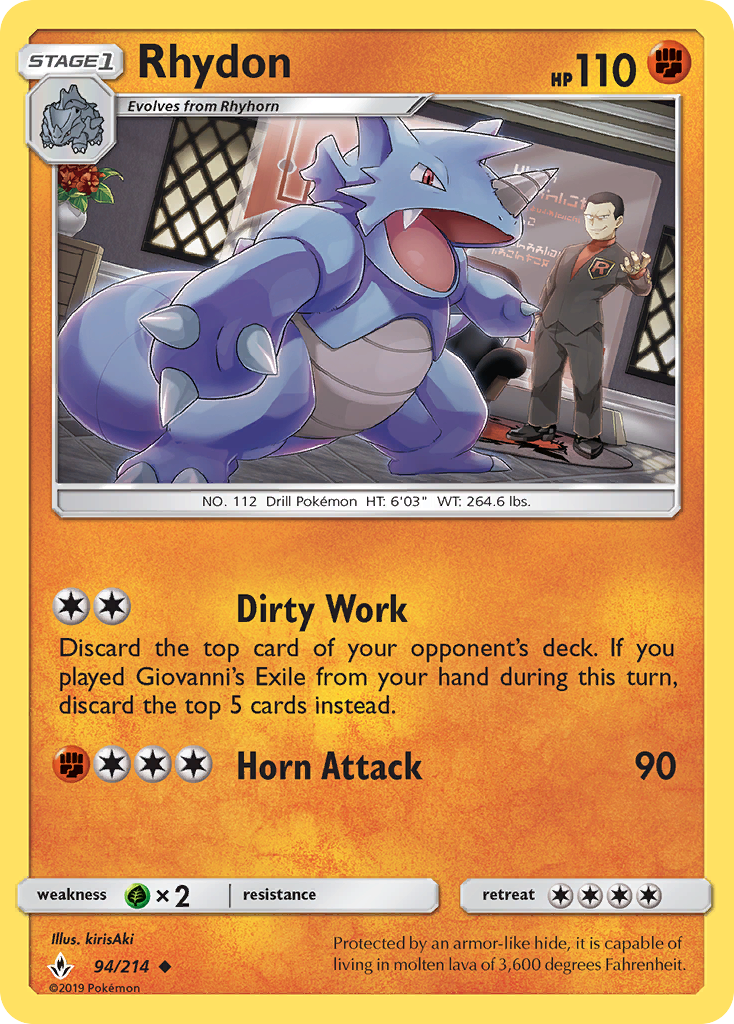 Rhydon (94/214) [Sun & Moon: Unbroken Bonds] | Rock City Comics