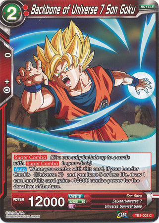Backbone of Universe 7 Son Goku [TB1-003] | Rock City Comics