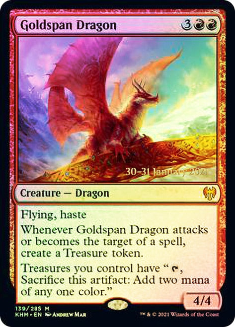 Goldspan Dragon [Kaldheim Prerelease Promos] | Rock City Comics