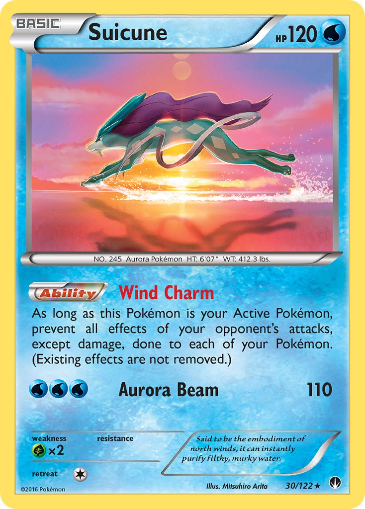 Suicune (30/122) (Cosmos Holo) (Blister Exclusive) [XY: BREAKpoint] | Rock City Comics