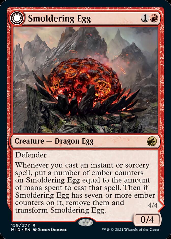 Smoldering Egg // Ashmouth Dragon [Innistrad: Midnight Hunt] | Rock City Comics