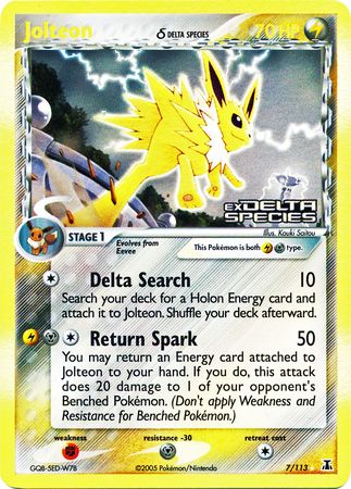 Jolteon (7/113) (Delta Species) (Stamped) [EX: Delta Species] | Rock City Comics