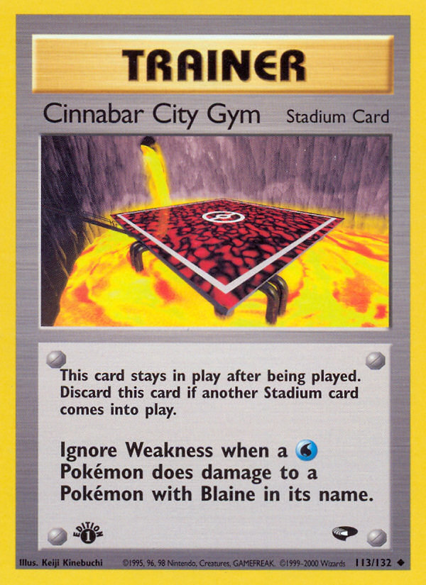 Cinnabar City Gym (113/132) [Gym Challenge 1st Edition] | Rock City Comics