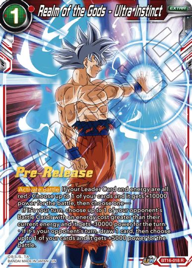 Realm of the Gods - Ultra Instinct (BT16-018) [Realm of the Gods Prerelease Promos] | Rock City Comics