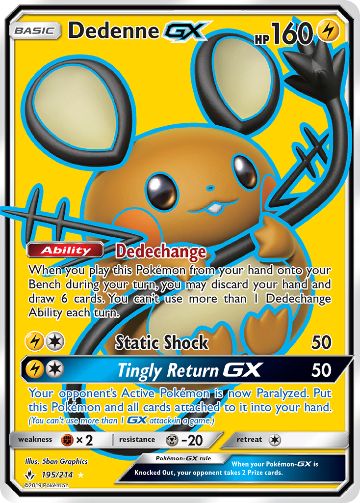 Dedenne GX (195/214) [Sun & Moon: Unbroken Bonds] | Rock City Comics