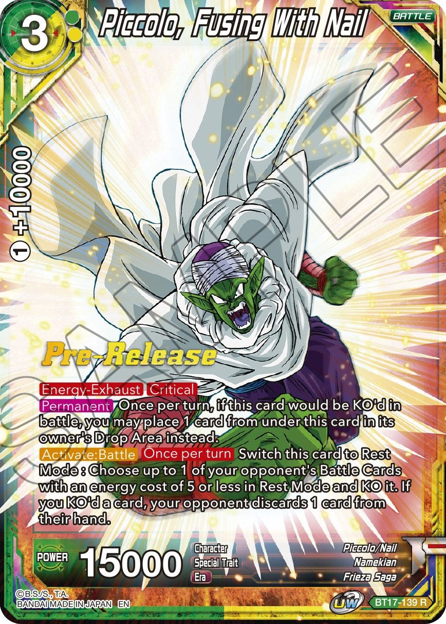 Piccolo, Fusing With Nail (BT17-139) [Ultimate Squad Prerelease Promos] | Rock City Comics