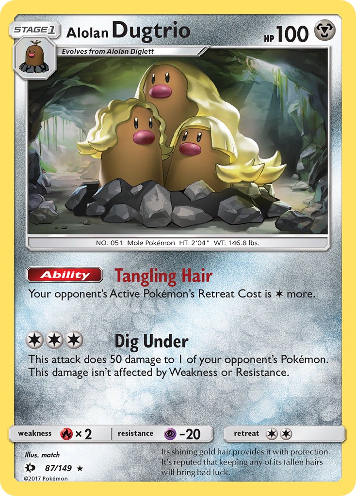 Alolan Dugtrio (87/149) (Cosmos Holo) (Blister Exclusive) [Sun & Moon: Base Set] | Rock City Comics