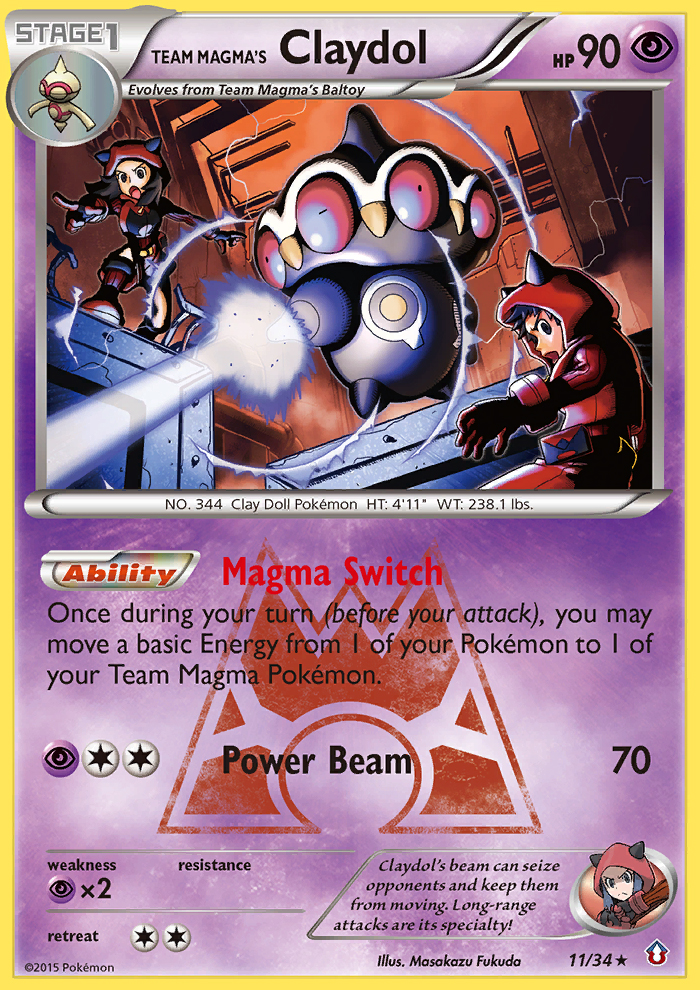 Team Magma's Claydol (11/34) [XY: Double Crisis] | Rock City Comics